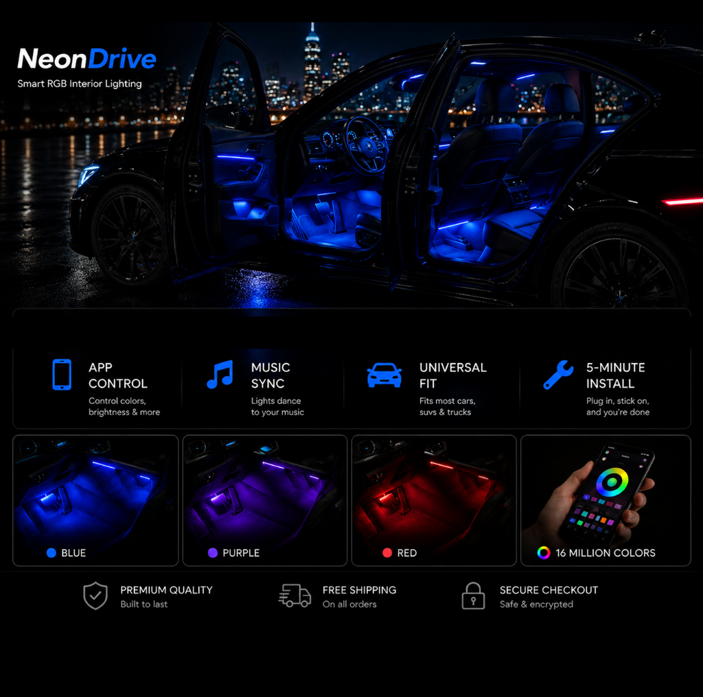 NeonDrive™ Smart RGB Interior Lighting